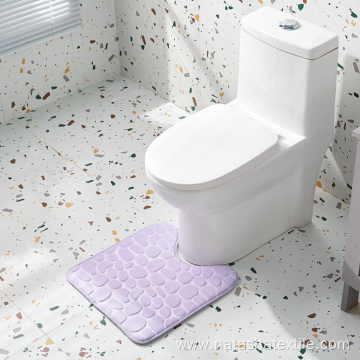 Flannel bathroom toilet floor mat
